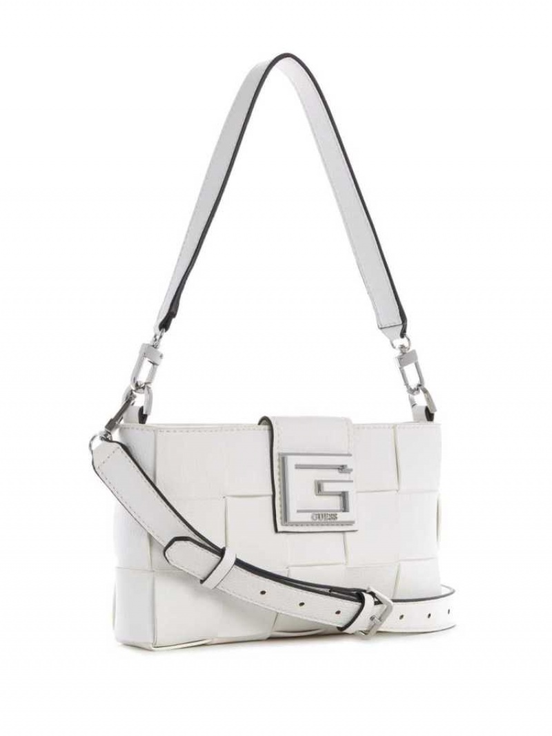 Sac Porté Épaule Guess Liberty City Femme Blanche | 07628-NUPE