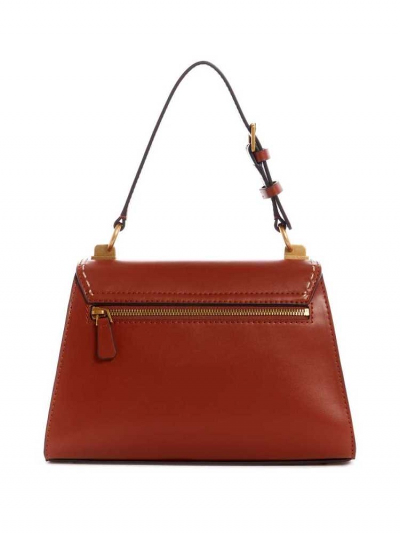 Sac Porté Épaule Guess Stephi Top-Handle Femme Bordeaux | 52946-ZLBQ