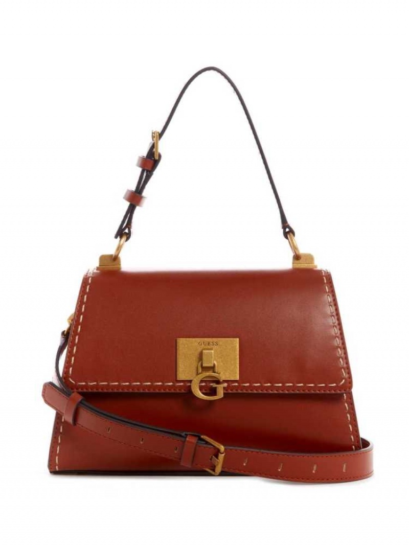 Sac Porté Épaule Guess Stephi Top-Handle Femme Bordeaux | 52946-ZLBQ