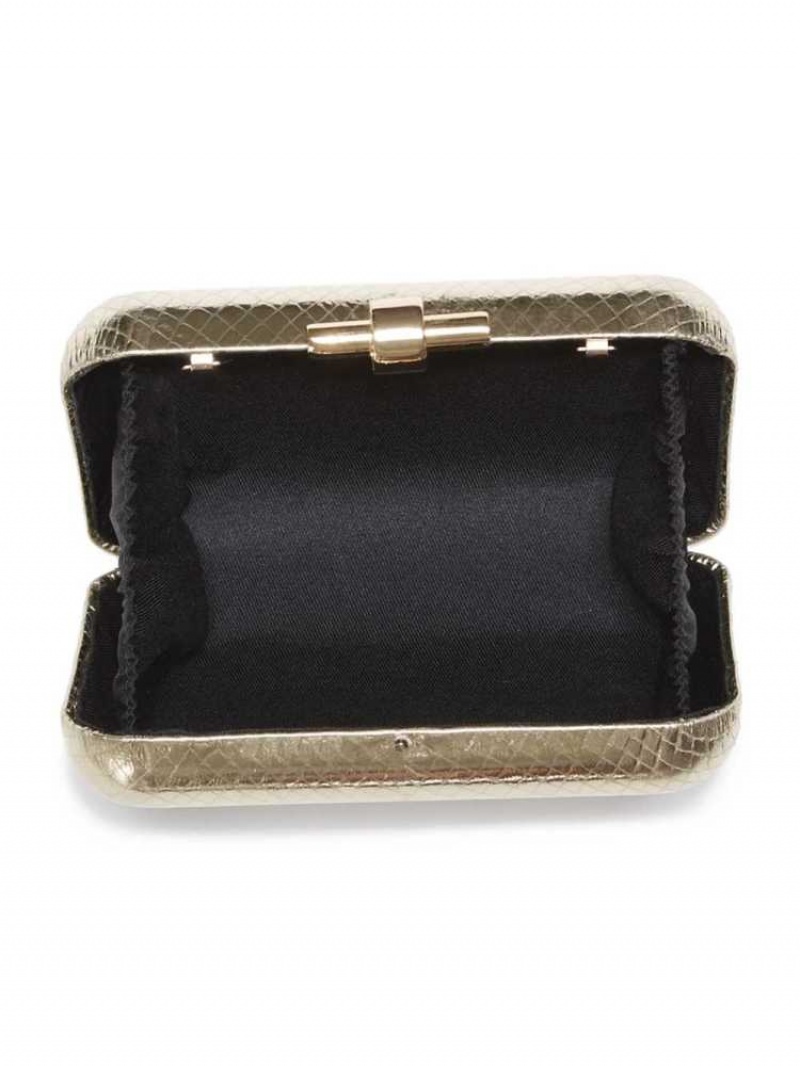 Sac a Main Guess Python Cuir Clutch Femme Doré | 64382-IOXS