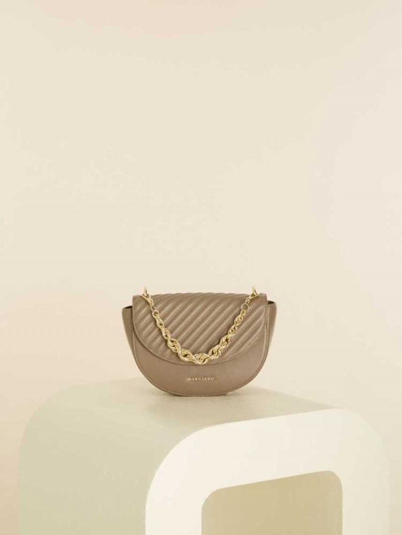 Sac a Main Guess Rope Chain Crossbody Femme Grise | 96540-RXPZ