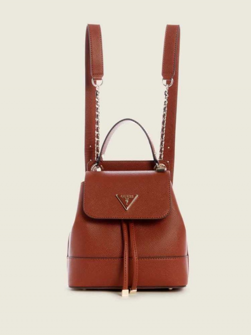 Sacs à Dos Guess Cordelia Convertible Femme Marron | 74360-KRXY