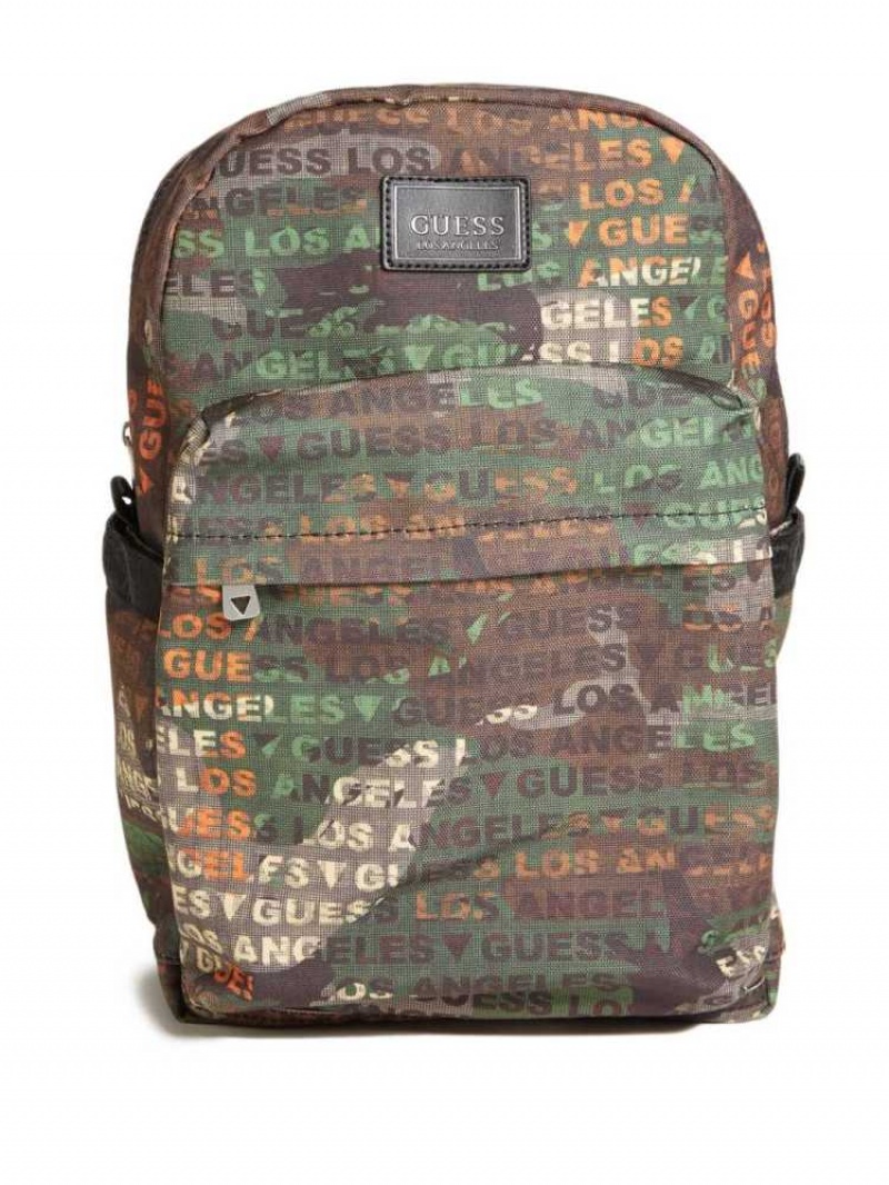 Sacs à Dos Guess Elvis Femme Camouflage Multicolore | 46925-EFDK