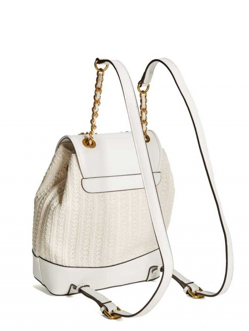 Sacs à Dos Guess Kimi Femme Blanche | 27158-XQUA