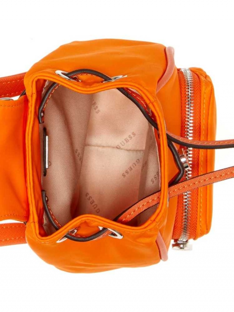 Sacs à Dos Guess Little Bay Mini Femme Orange | 60794-DOKJ