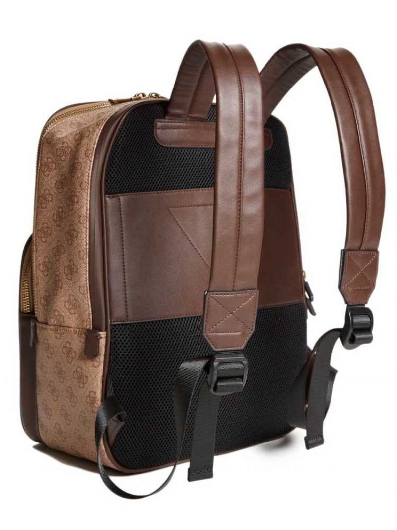 Sacs à Dos Guess Vezzola Square Homme Marron | 40387-BYHE