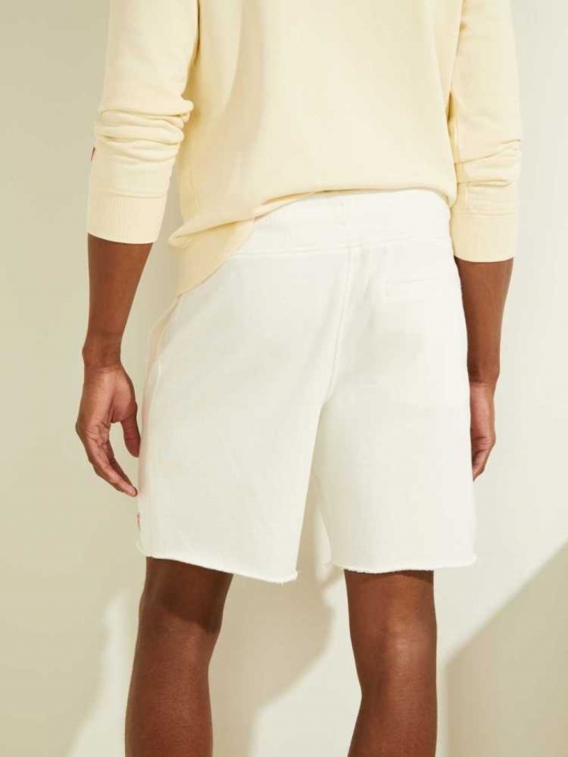 Short Guess Eco Roy Fleece Homme Blanche | 40265-AFTN