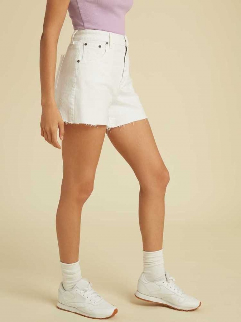 Short Guess Originale Kit Denim Femme Blanche Lavage | 20973-YREG