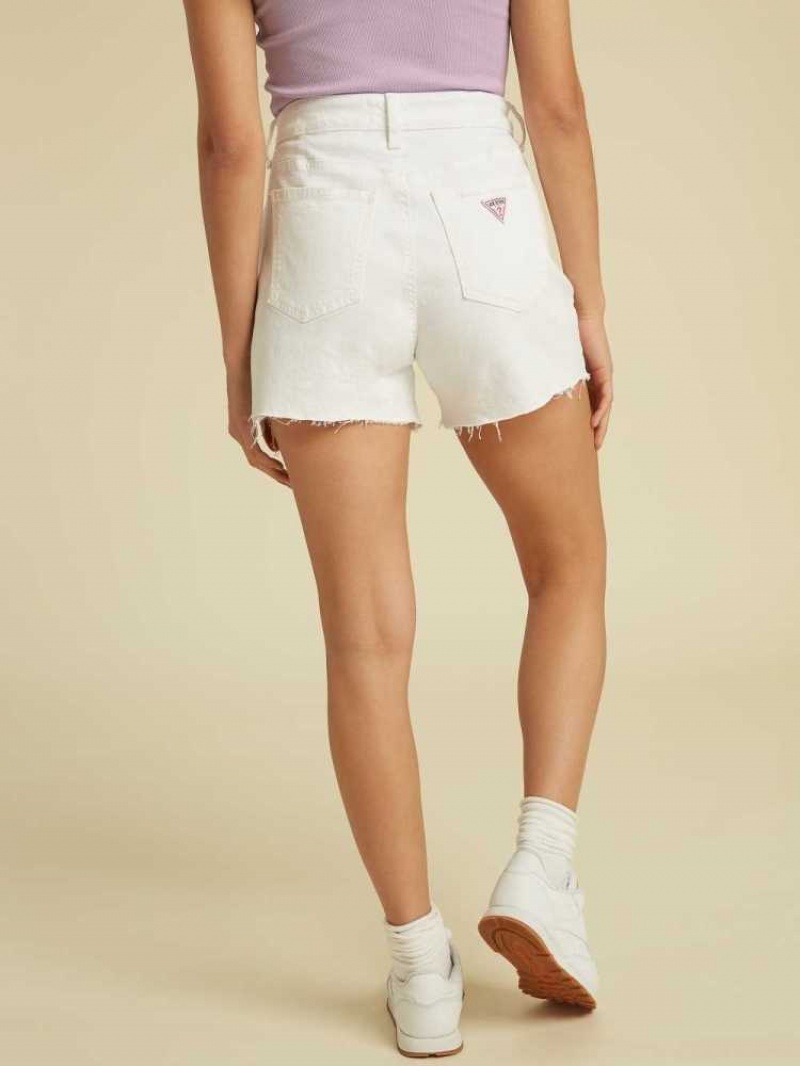 Short Guess Originale Kit Denim Femme Blanche Lavage | 20973-YREG