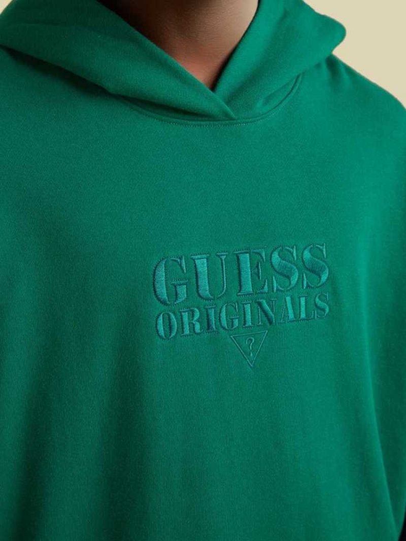 Sweat a Capuche Guess Originale Kit Logo Homme Vert | 78135-YOAV