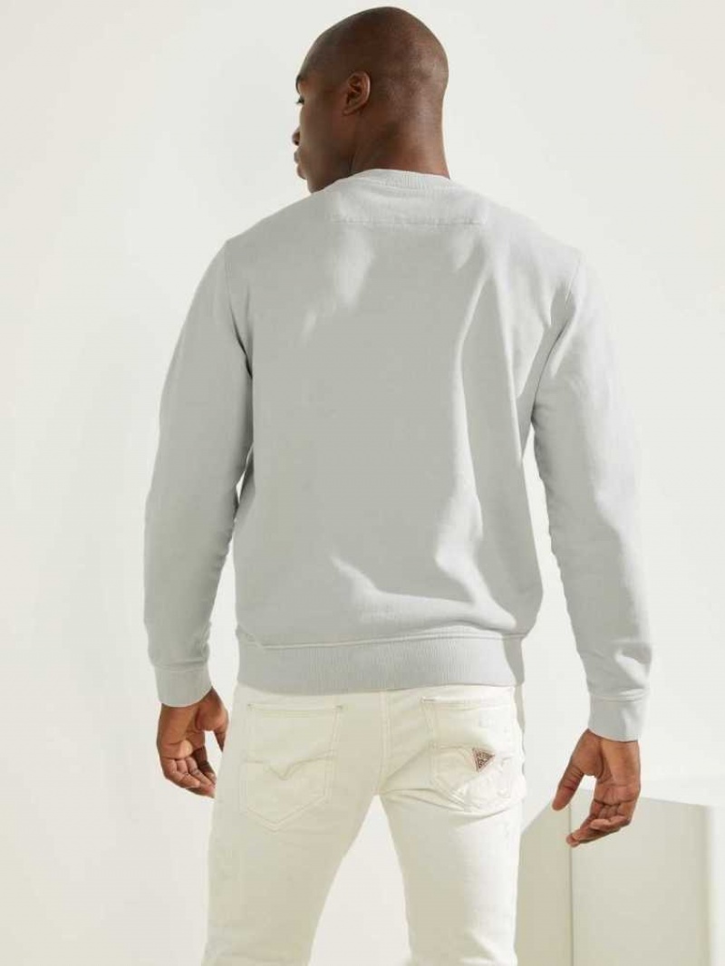 Sweatshirt Guess Melvyn Pullover Homme Blanche | 24917-MRVX