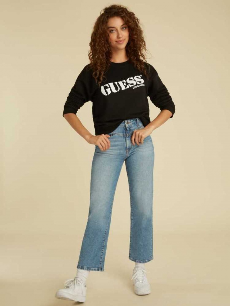 Sweatshirt Guess Originale Kit Femme Noir | 65879-IFXB