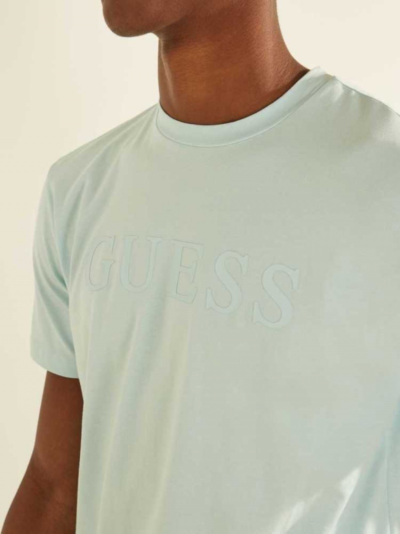 T Shirts Guess Eco Alphy Homme Bleu | 12493-LIFW