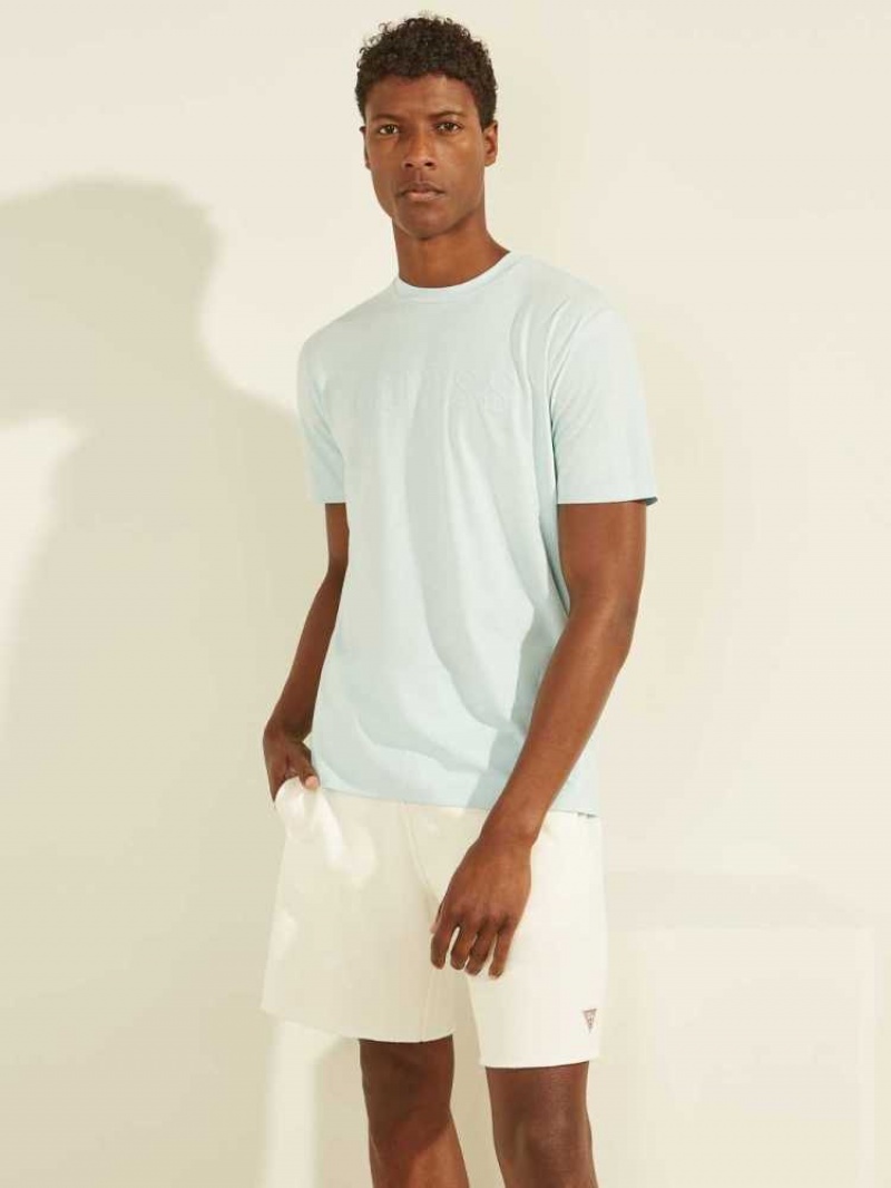 T Shirts Guess Eco Alphy Homme Bleu | 12493-LIFW