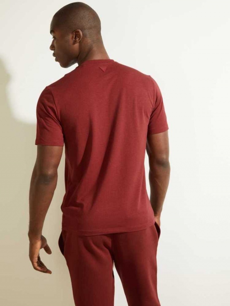 T Shirts Guess Eco Alphy Homme Bordeaux | 67493-UESN