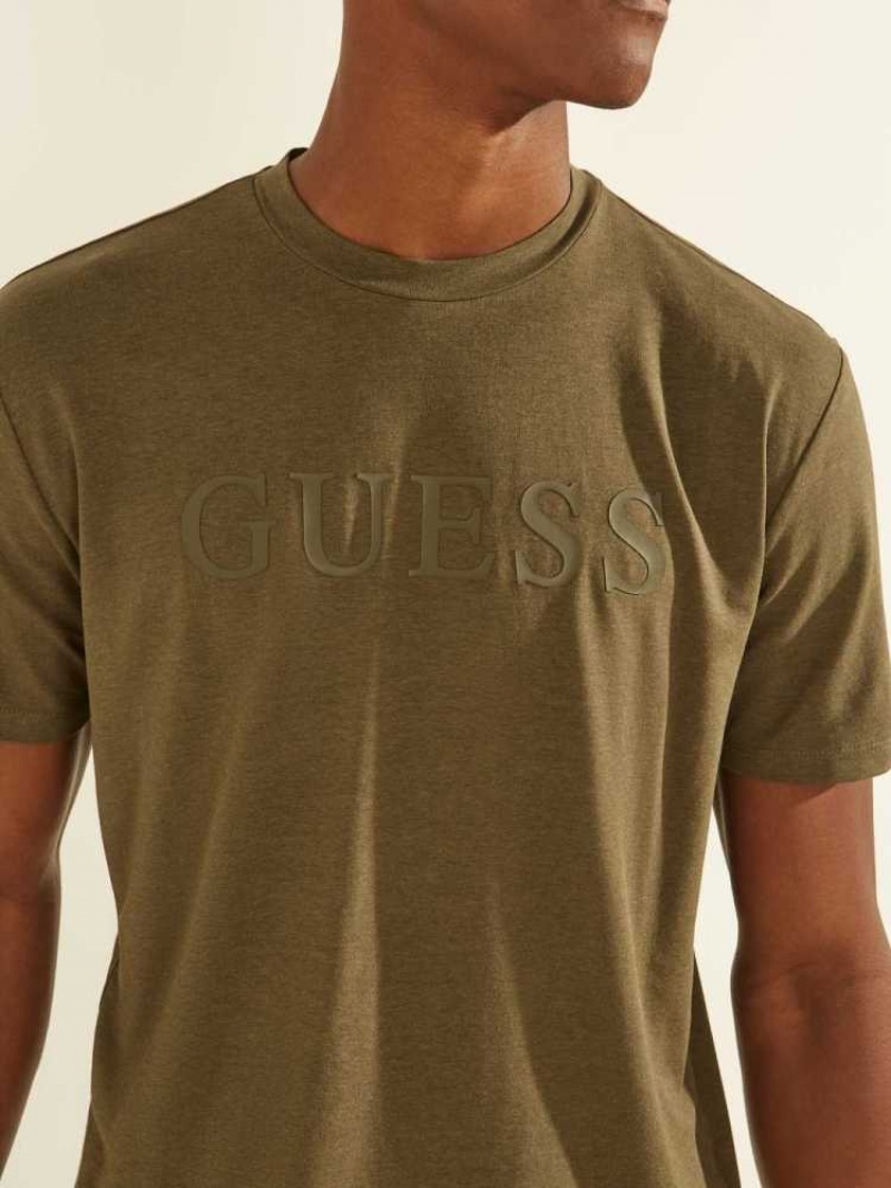 T Shirts Guess Eco Alphy Homme Vert Olive | 45036-RATK