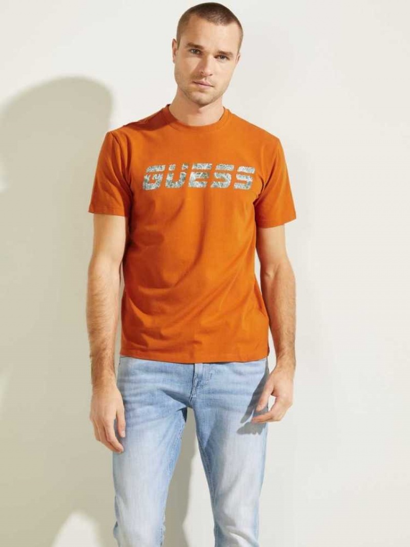 T Shirts Guess Eco Jake Homme Doré | 19456-BAZW