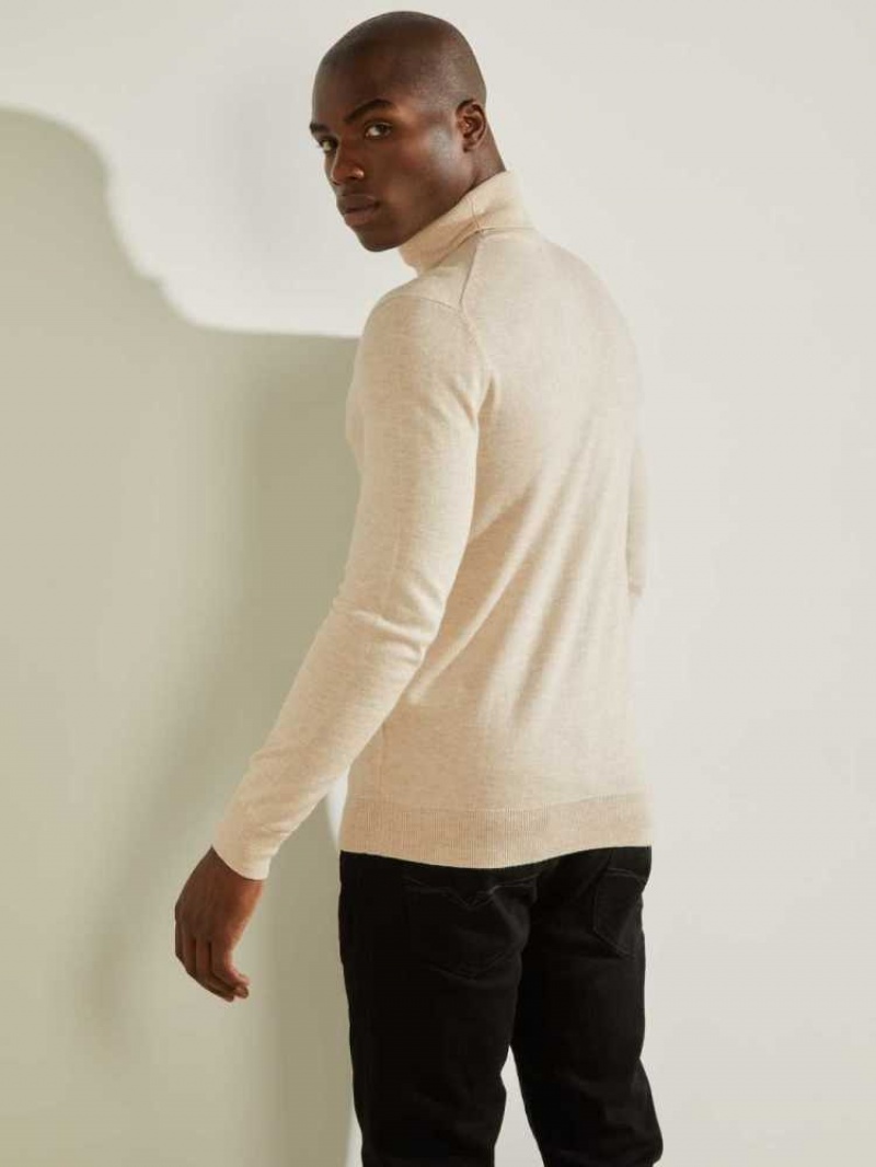 T Shirts Guess Eco Lane Basic Turtleneck Homme Blanche | 34218-QOCK