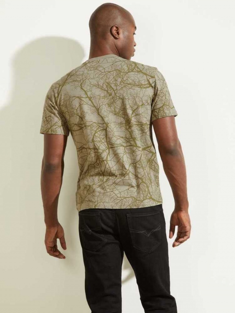 T Shirts Guess Jesse Homme Vert Olive | 68013-WHYF