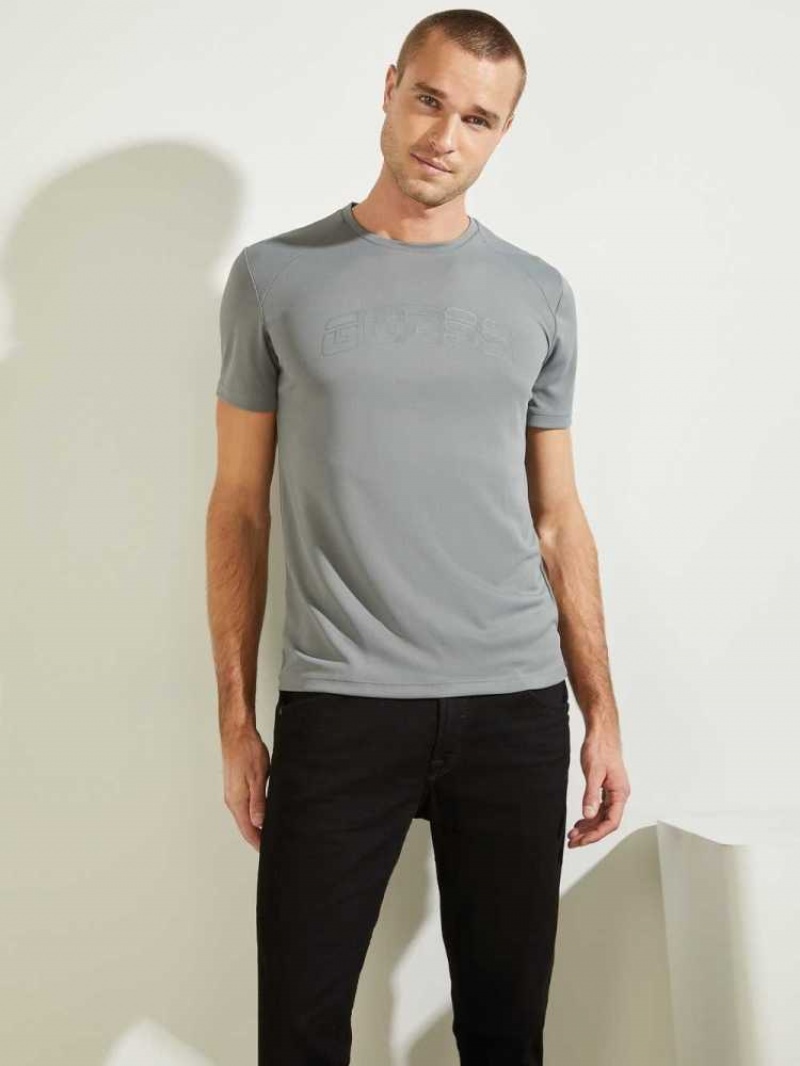 T Shirts Guess Korey Homme Grise | 12789-YRWV