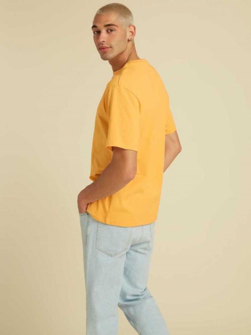 T Shirts Guess Originale Grid Homme Mangue Jaune | 83046-BUPR