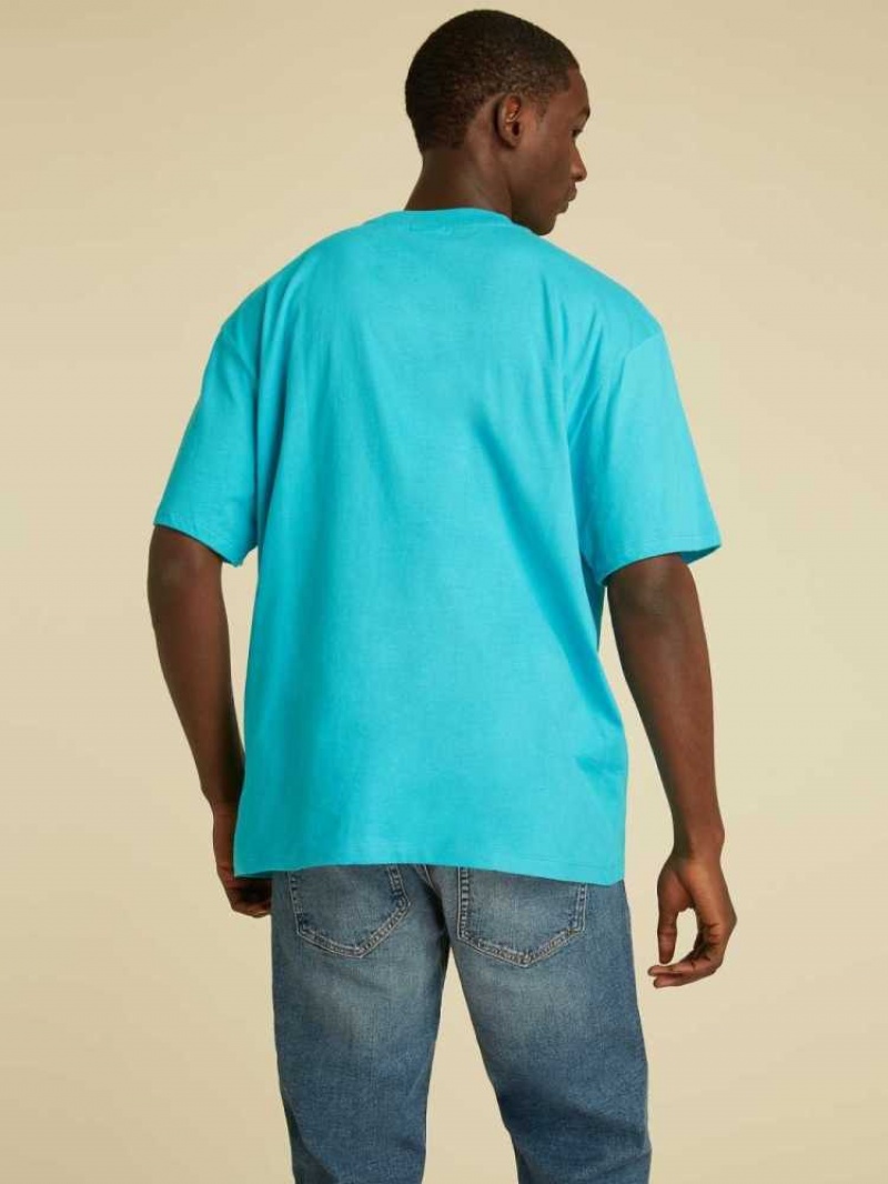 T Shirts Guess Originale Kit Pocket Homme Bleu | 61459-AGYX