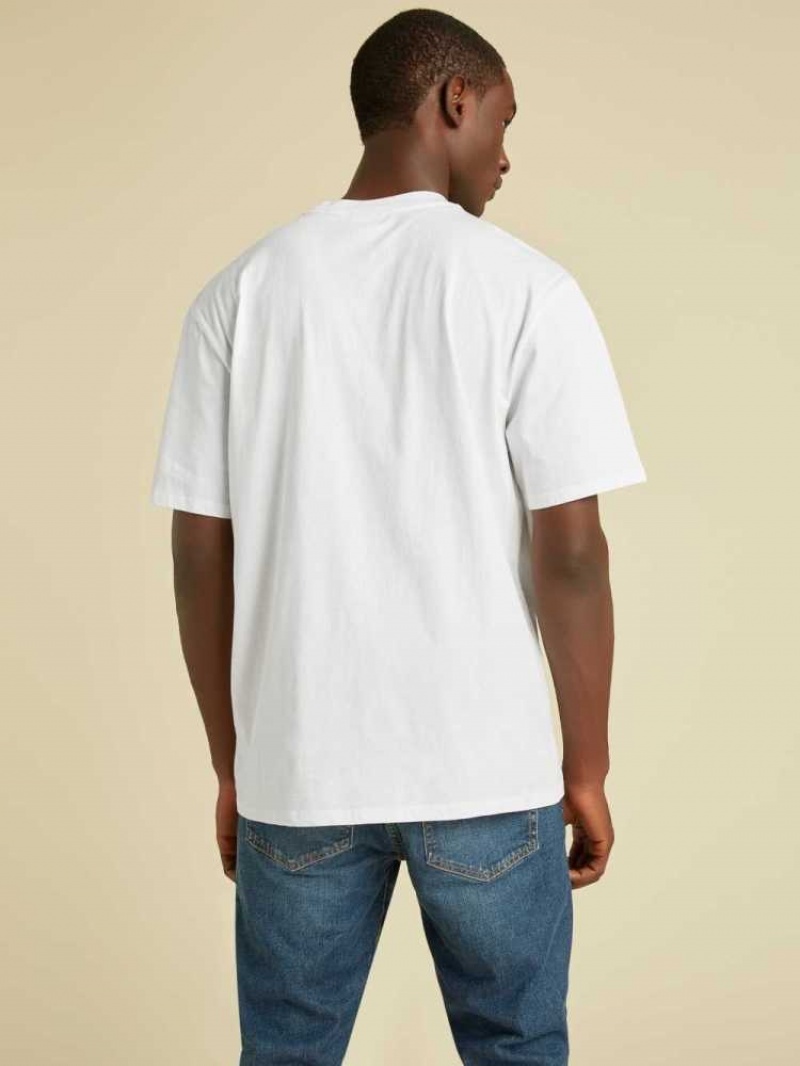 T Shirts Guess Originale Logo Homme Blanche | 63480-PDLW