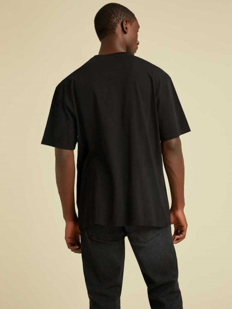 T Shirts Guess Originale Ombre Logo Homme Noir | 38960-NHCS