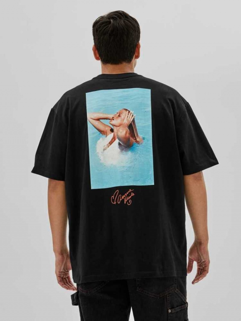 T Shirts Guess Originale x Anna Nicole Smith Homme Noir | 78561-KOIV