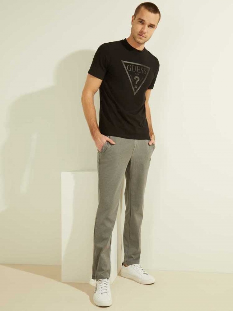 T Shirts Guess Tonal Logo Homme Noir | 65092-EZBQ