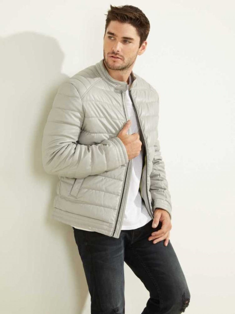 Vestes Guess Stretch Puffer Homme Grise | 84295-JOBG